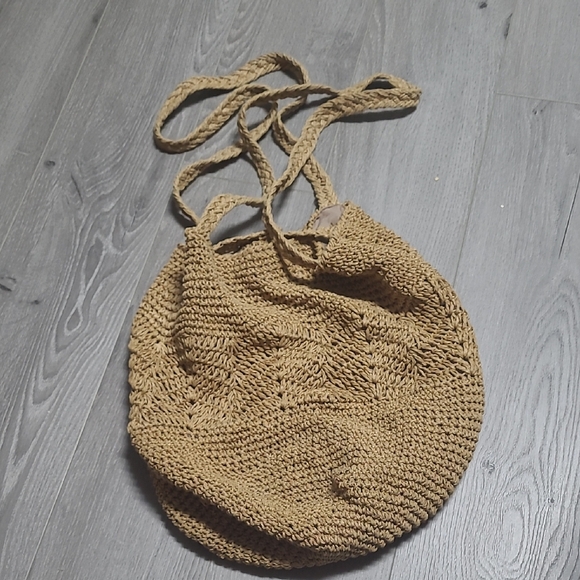 no brand Handbags - Handwoven Round Shoulder Bag in Tan